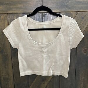 OFFLINE By Aerie Ribbed Cropped Tee